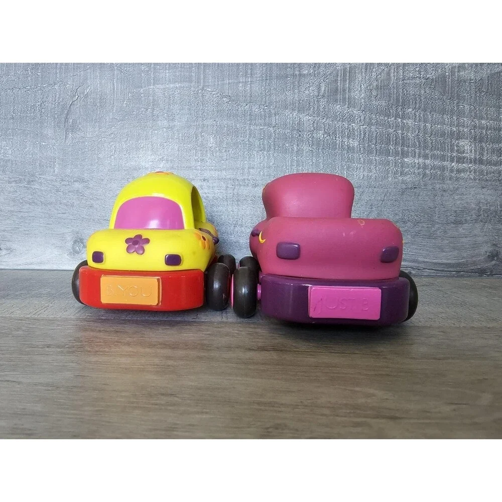 Chunky Cars Pull Back and Go- Just B You Pickup Truck Lot Of 2 Beetle Bug Car